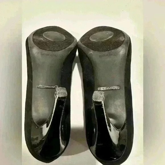 Dana Buchman Black Patent & Suede Leather Oxford Pumps Heels Shoes Womens 7.5 - Picture 9 of 11
